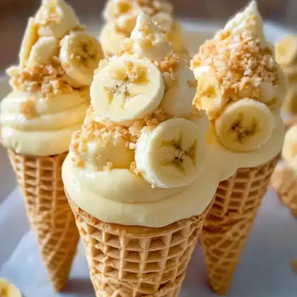 Banana Pudding Cheesecake Cones Banana Pudding Cheesecake Cones