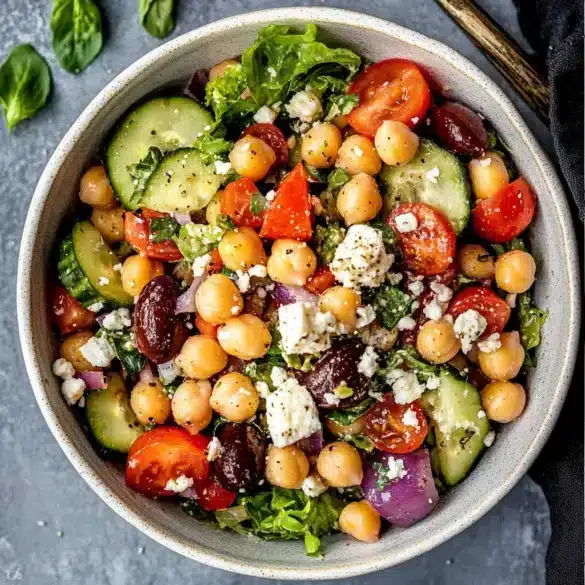 Chickpea Greek Salad Recipe Chickpea Greek Salad Recipe