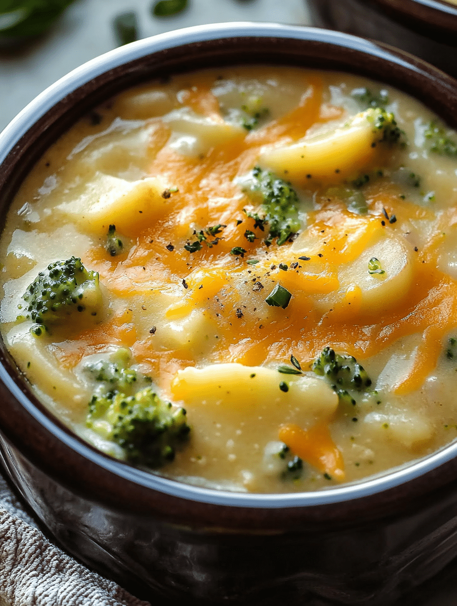 Crockpot Potato Broccoli Cheddar Soup