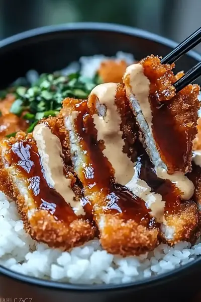Japanese Katsu Bowls with Tonkatsu Sauce