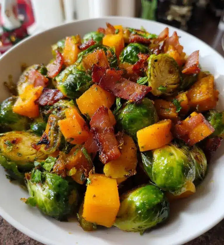 Maple Glazed Brussels Sprouts and Butternut Squash Bliss