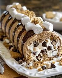 Smores Explosion Cookie Dough Ice Cream Roll