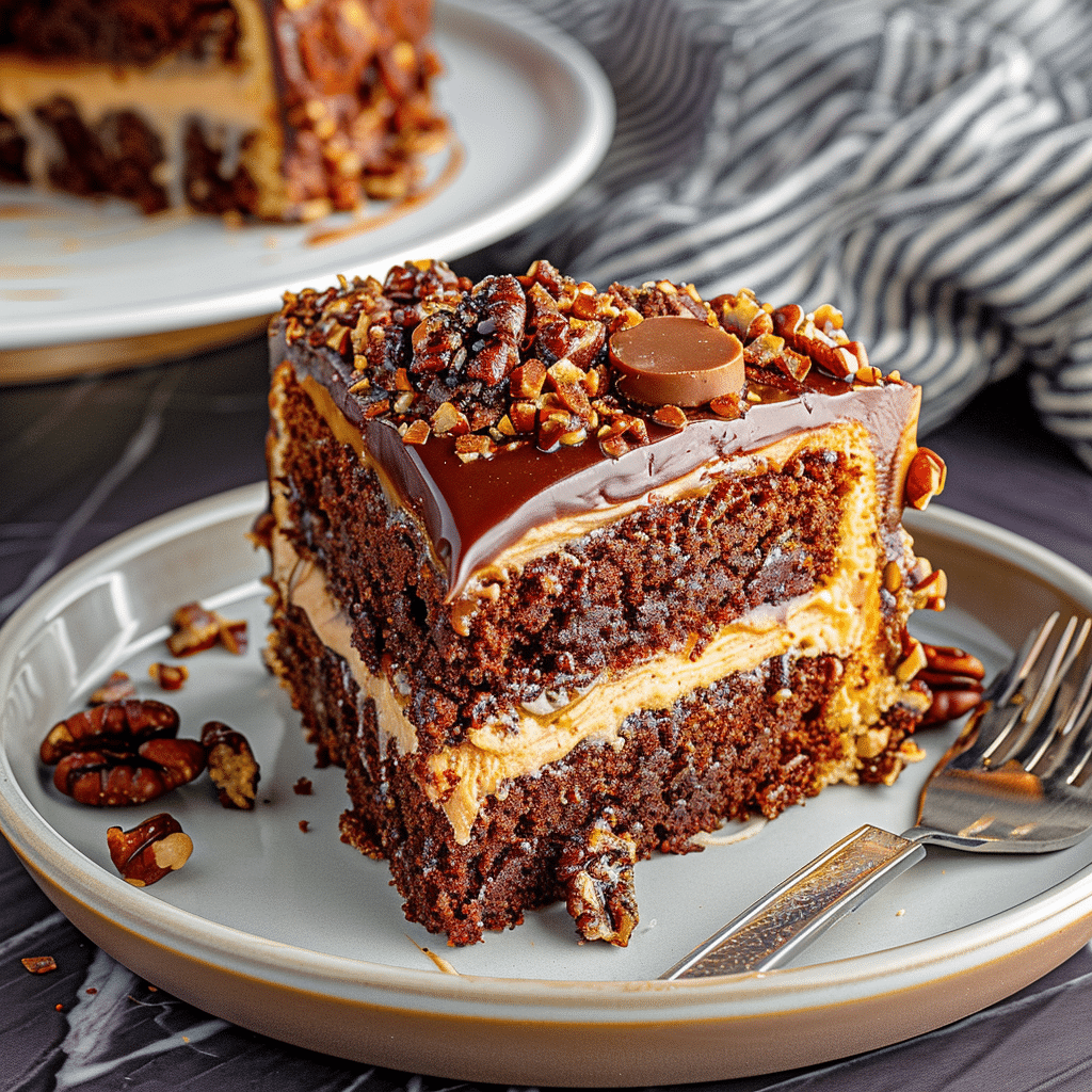 Turtle Caramel Cake