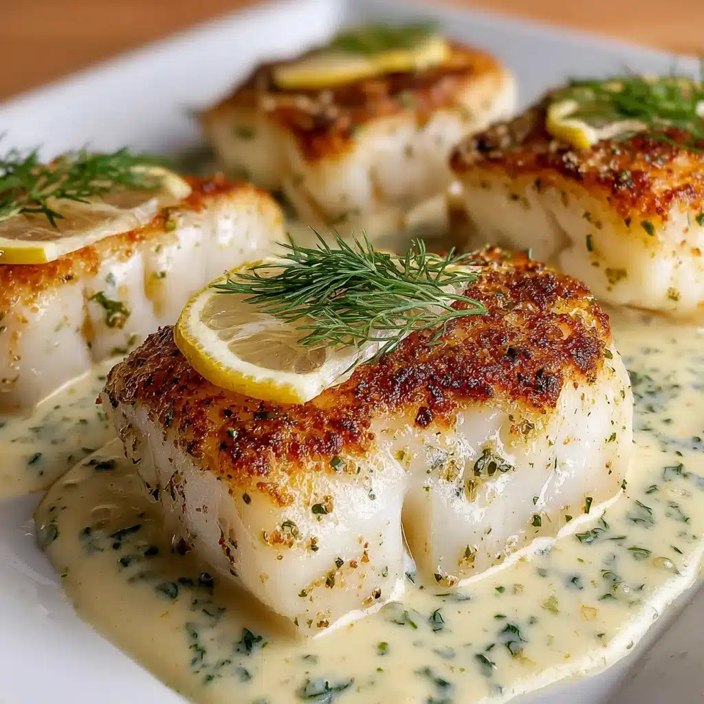 Baked Cod with Lemon-Dill Sauce