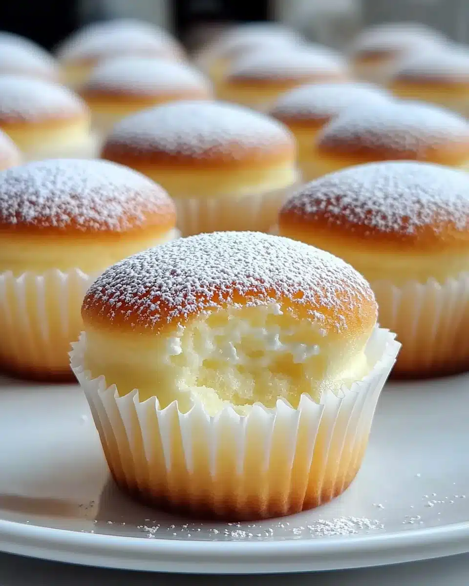 Fluffy Japanese Cotton Cheesecake Cupcakes